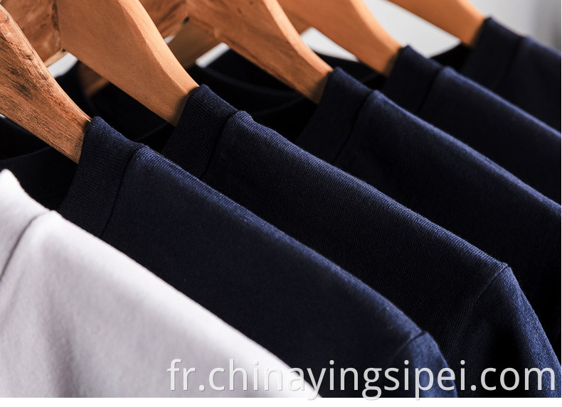 T-shirt pour hommes de haute qualité de haute qualité 100% coton de nombreuses couleurs t-shirt personnalisé Logo imprimé noir t-shirts Ready Stock